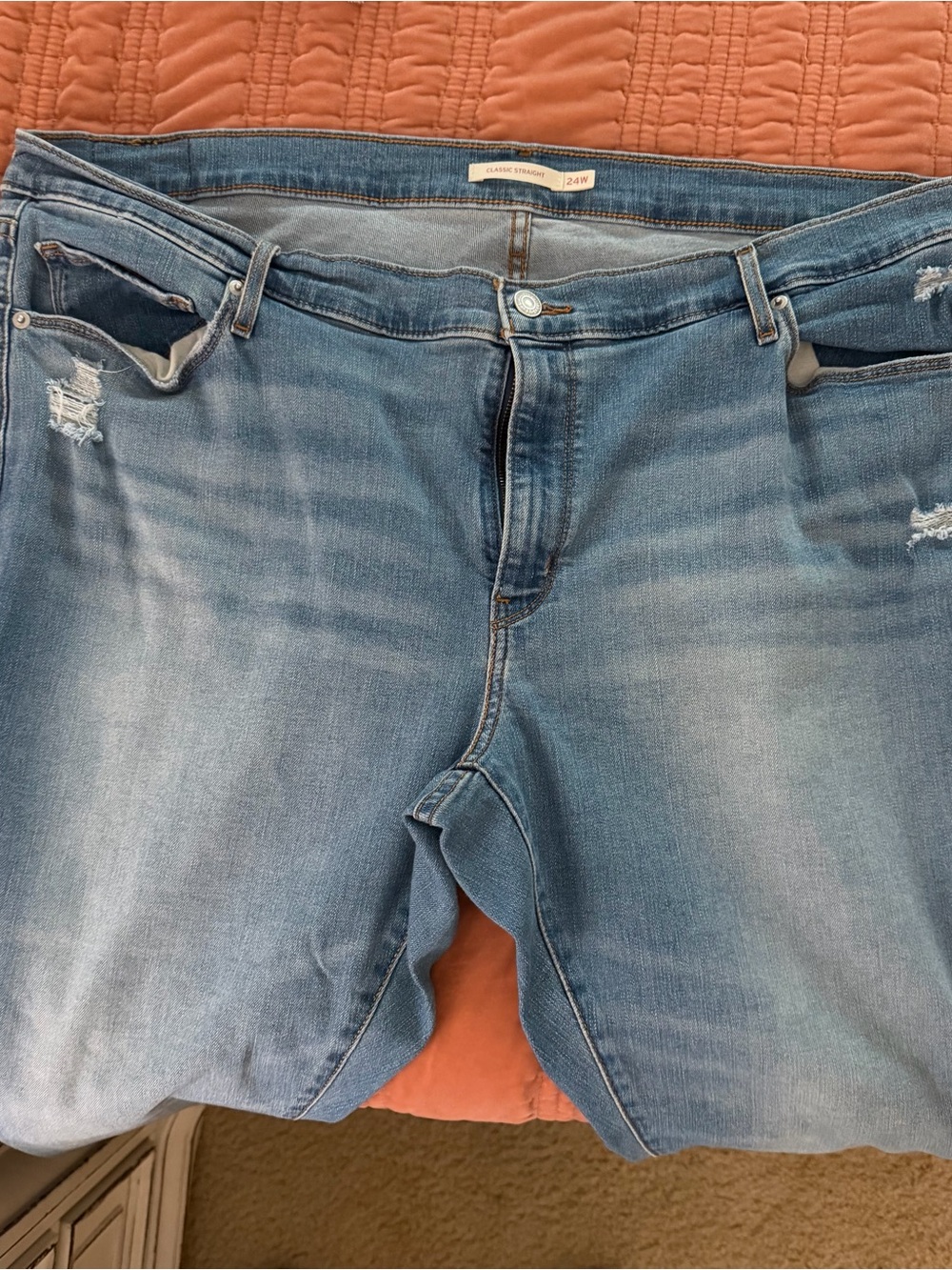 Levi's Light Blue Distressed Jeans